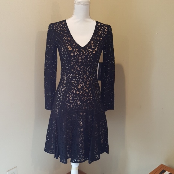 Cynthia Steffe Two Tone Lace Dress - Picture 3 of 7